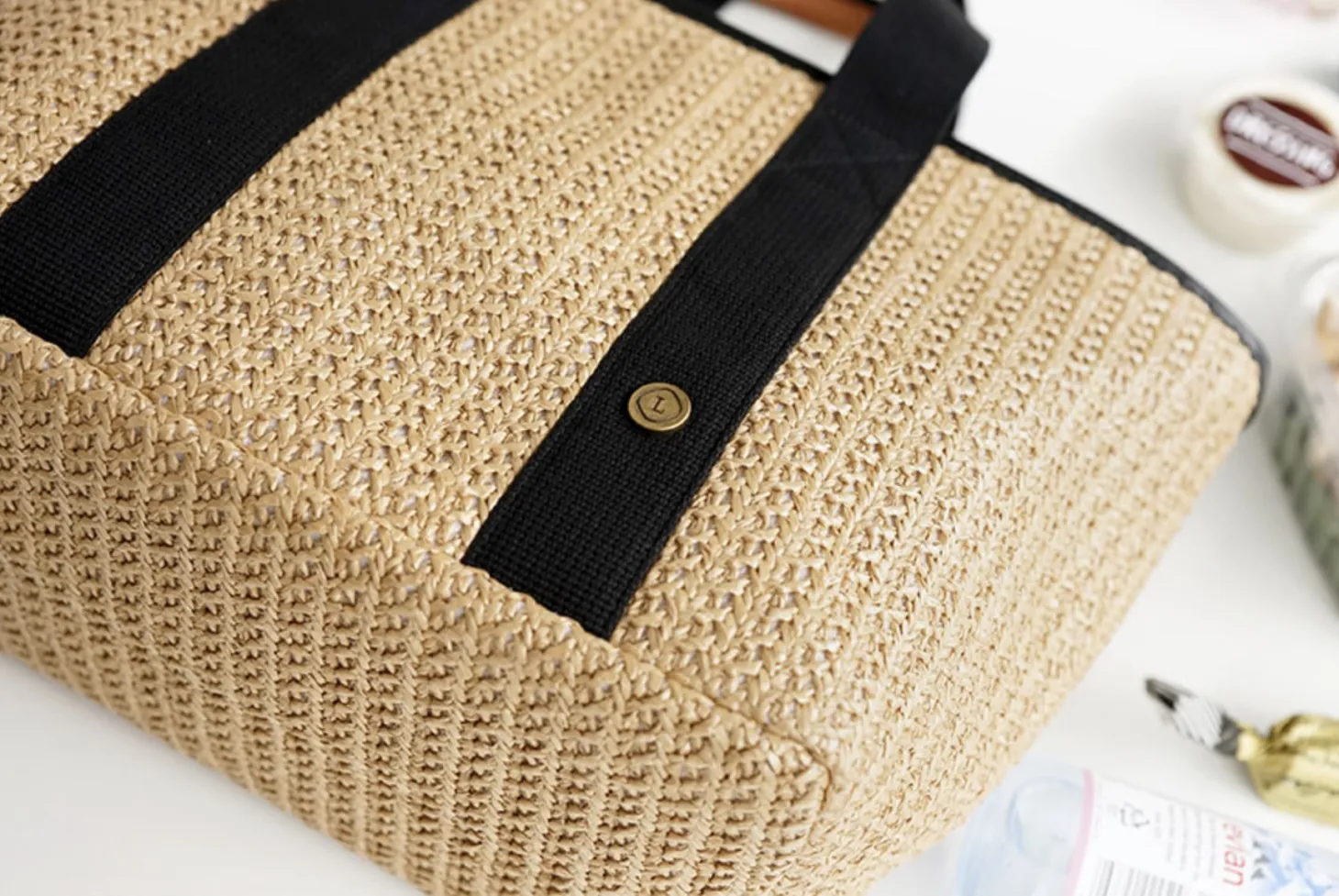 Large Rattan Cooler Bag