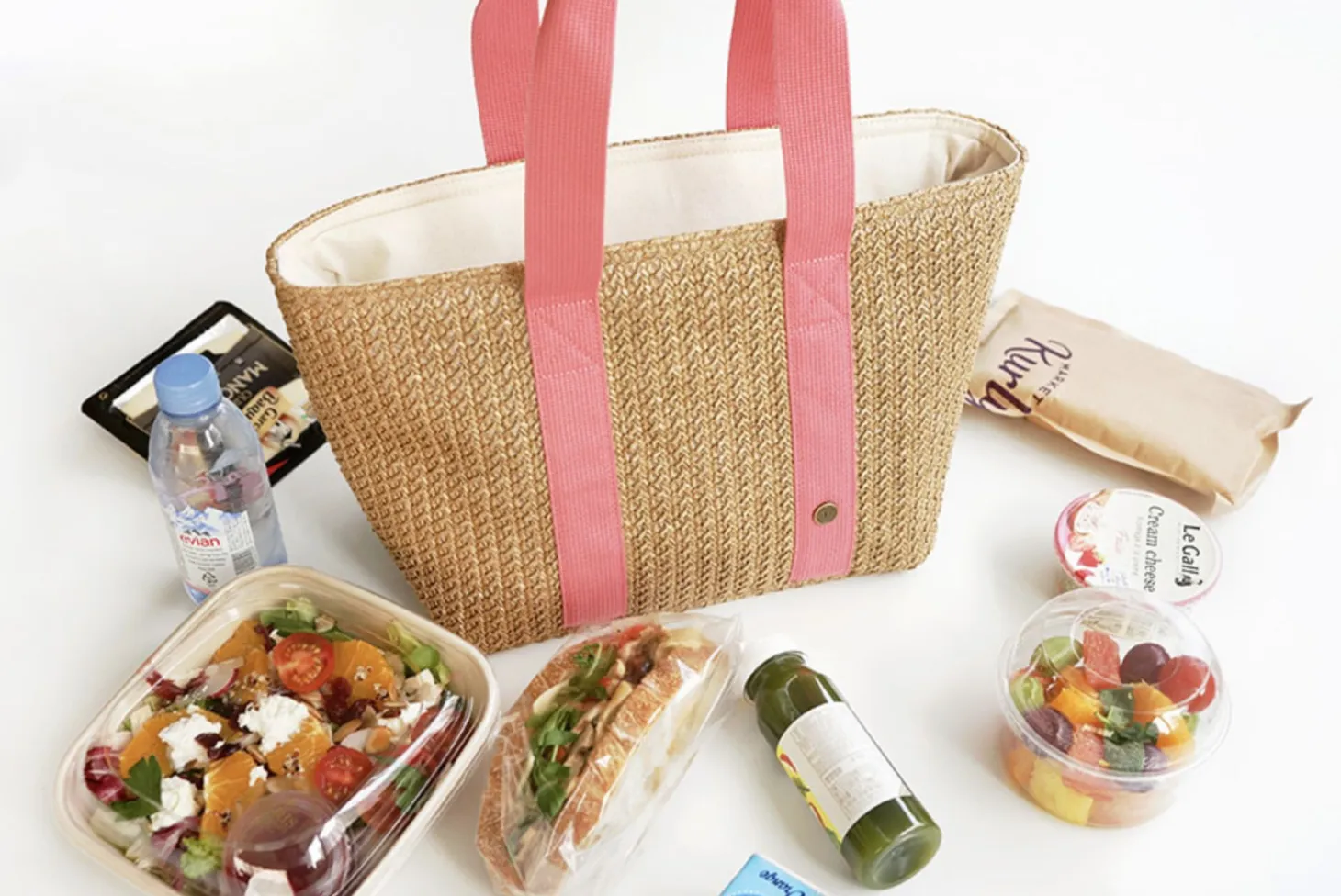 Large Rattan Cooler Bag