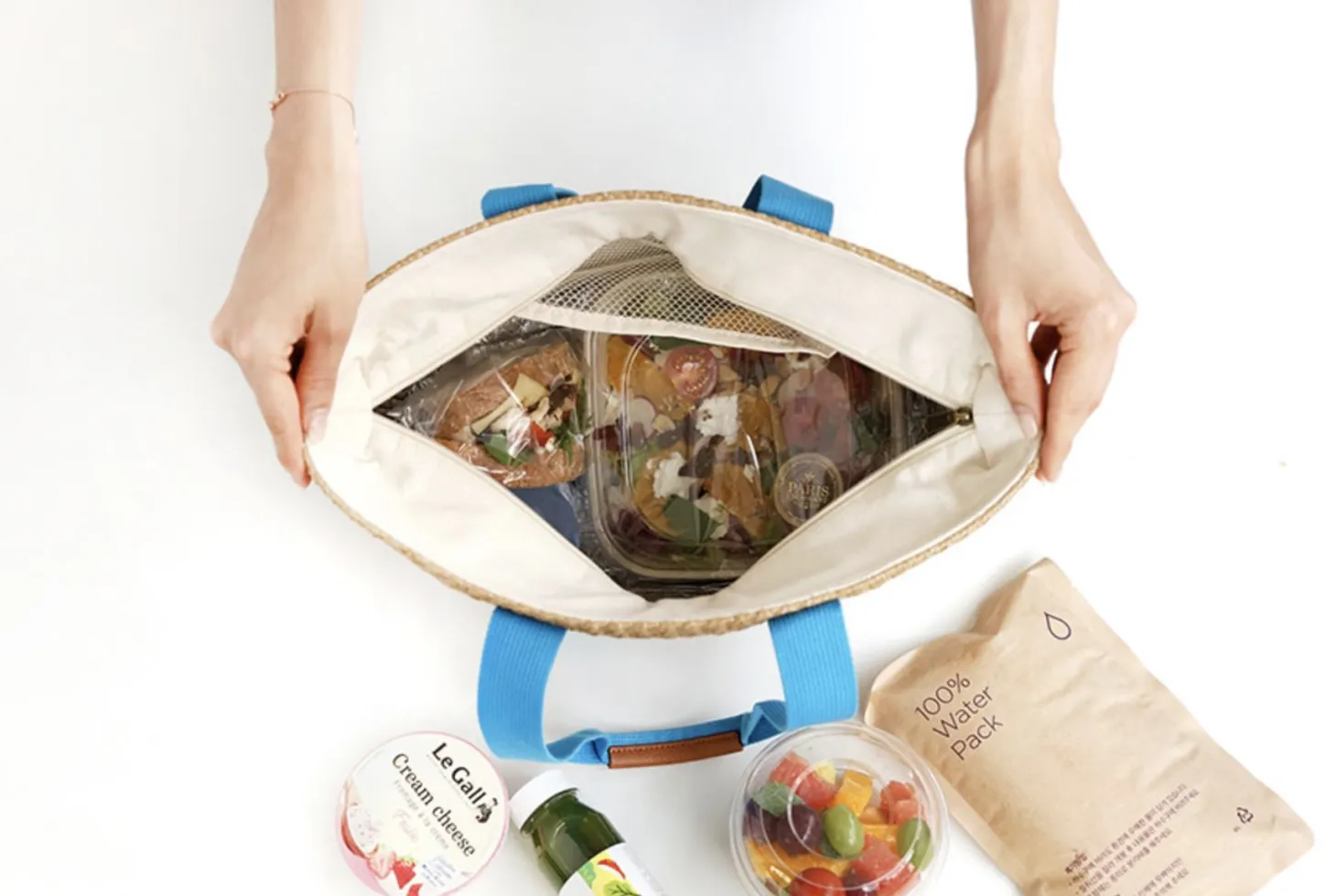 Large Rattan Cooler Bag