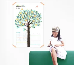 Large Reading Tree Goal Poster & Sticker Set