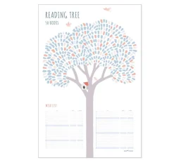 Large Reading Tree Goal Poster & Sticker Set