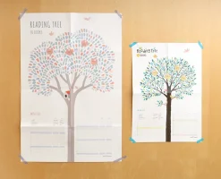 Large Reading Tree Goal Poster & Sticker Set