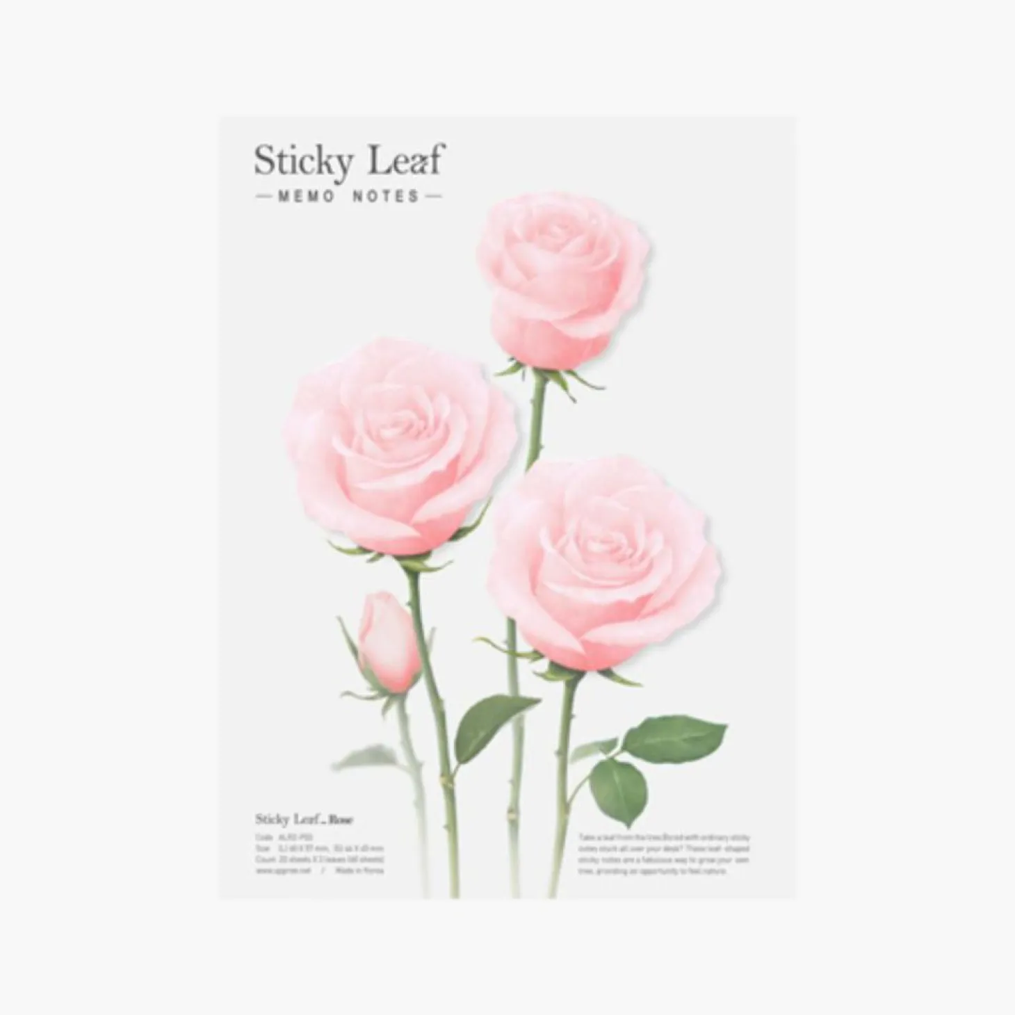 Large Rose Sticky Note