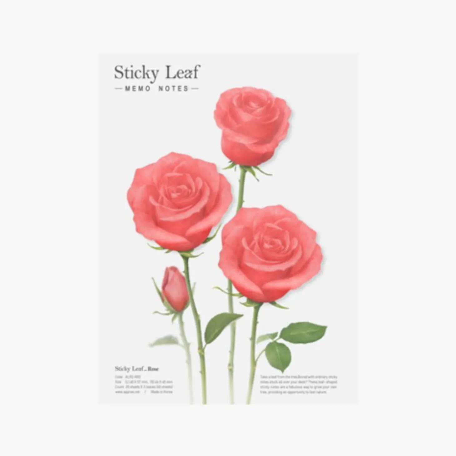 Large Rose Sticky Note