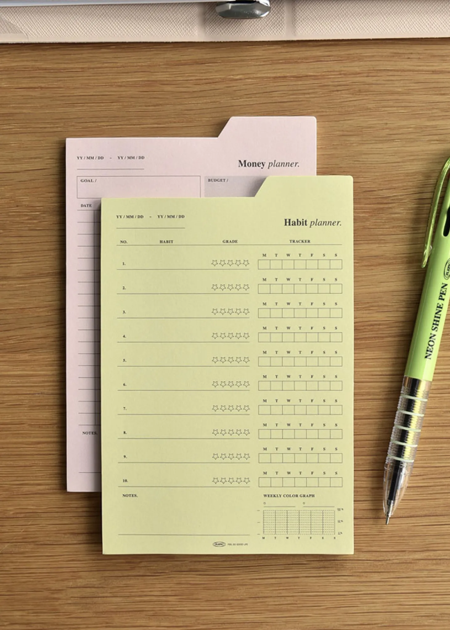 Large Schedule Index Sticky Note