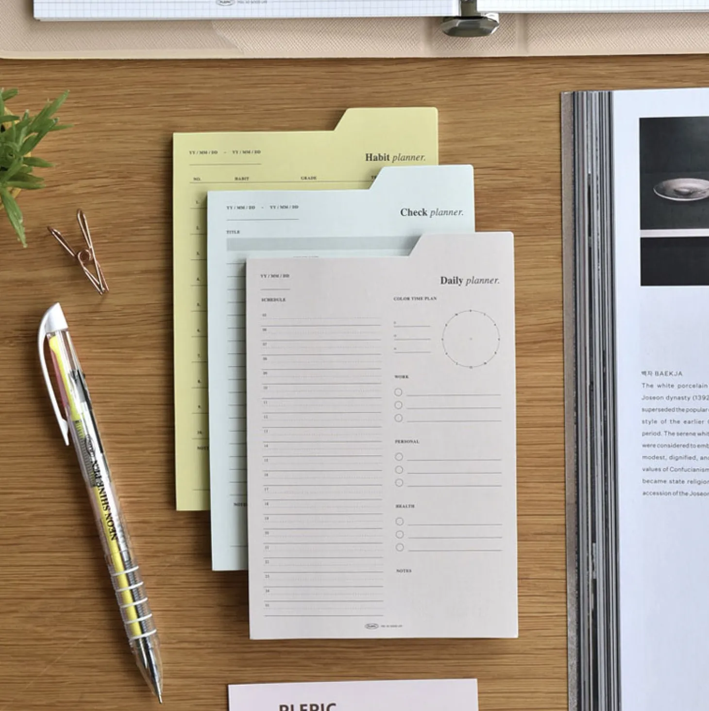 Large Schedule Index Sticky Note