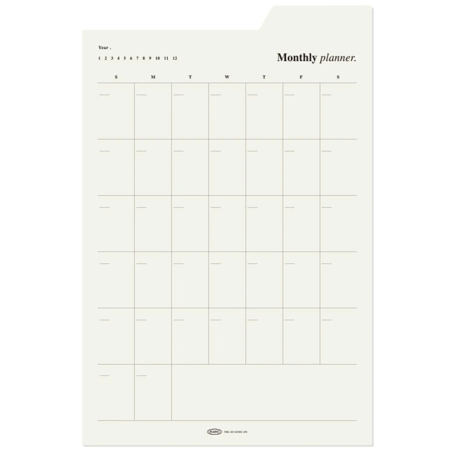 Large Schedule Index Sticky Note