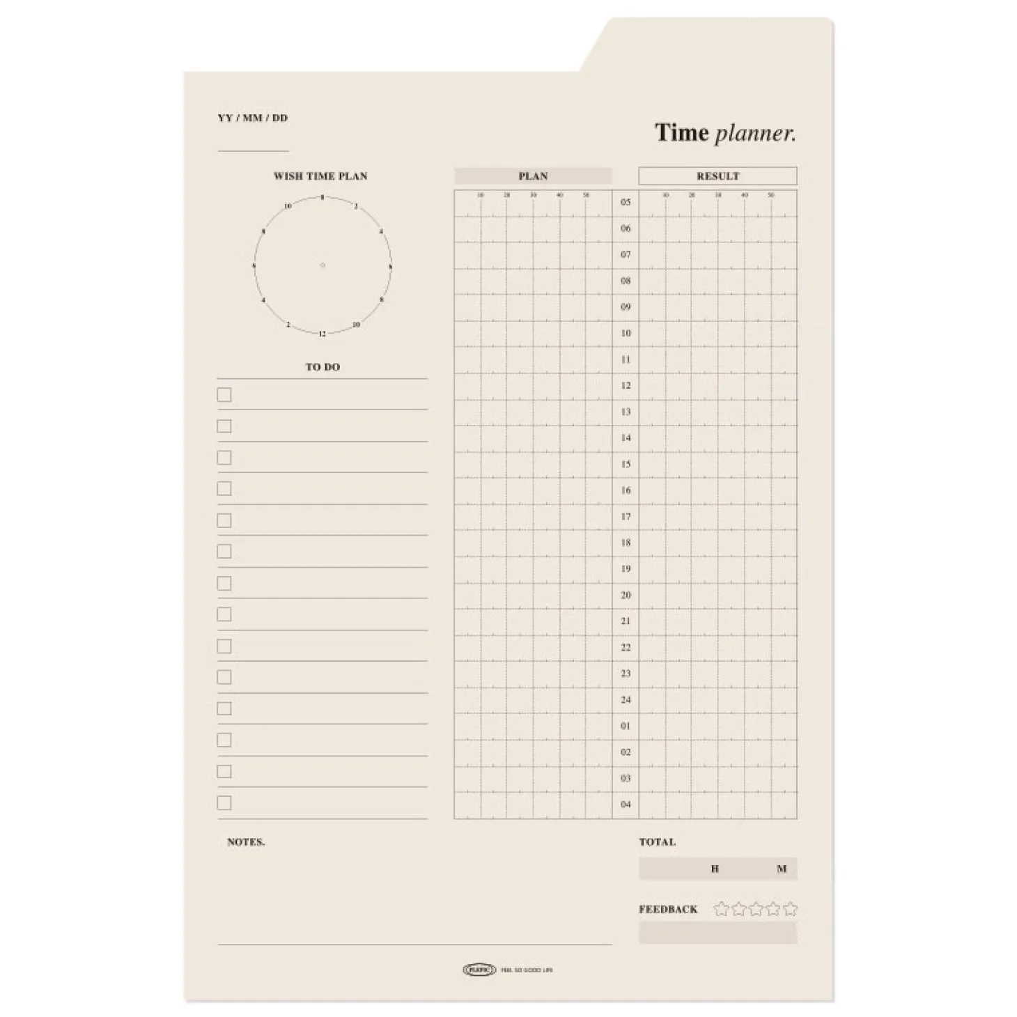 Large Schedule Index Sticky Note