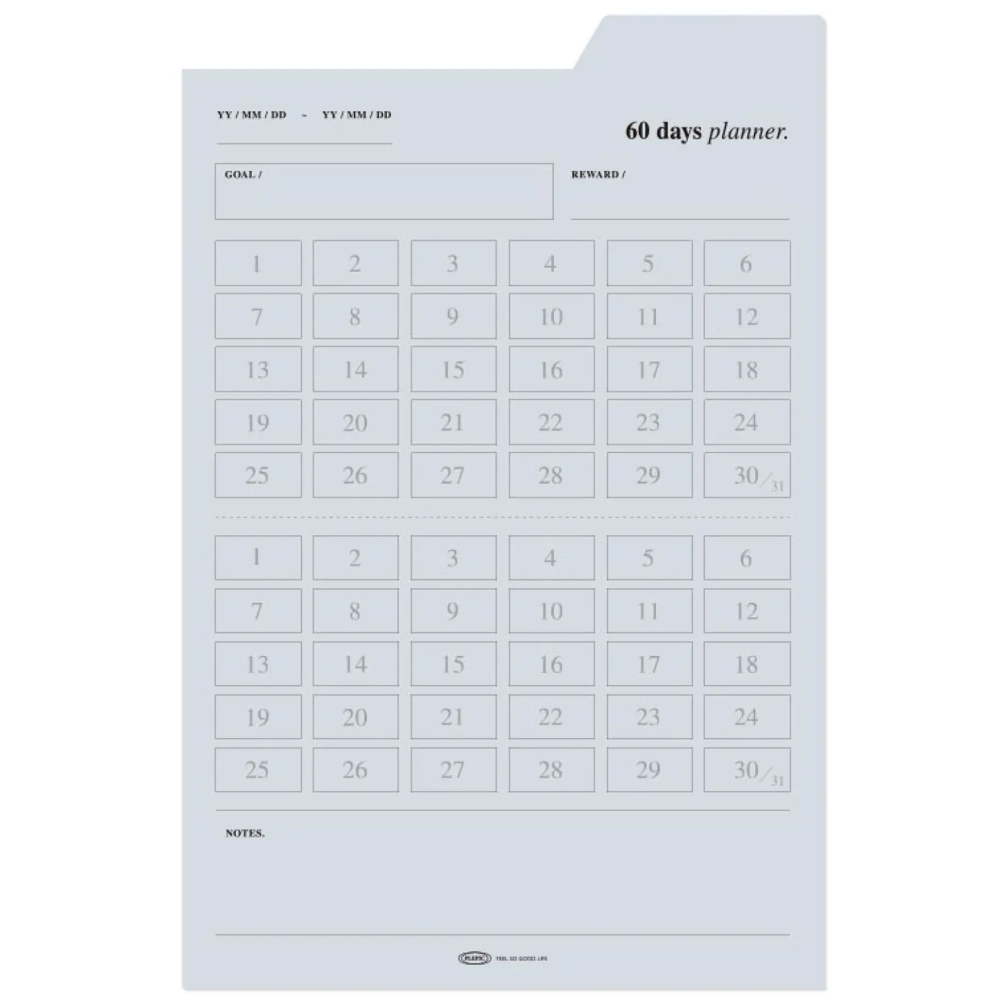 Large Schedule Index Sticky Note