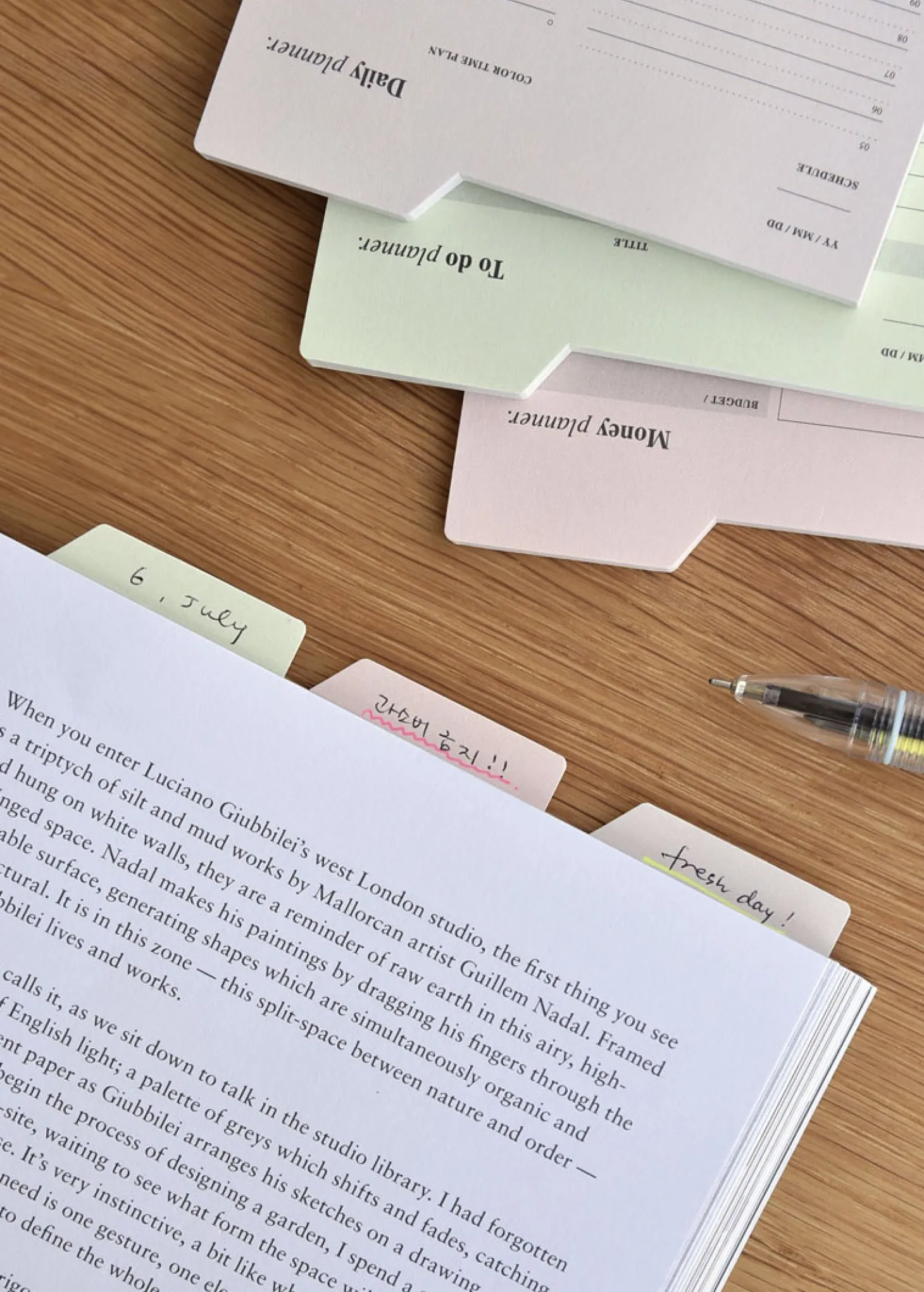 Large Schedule Index Sticky Note