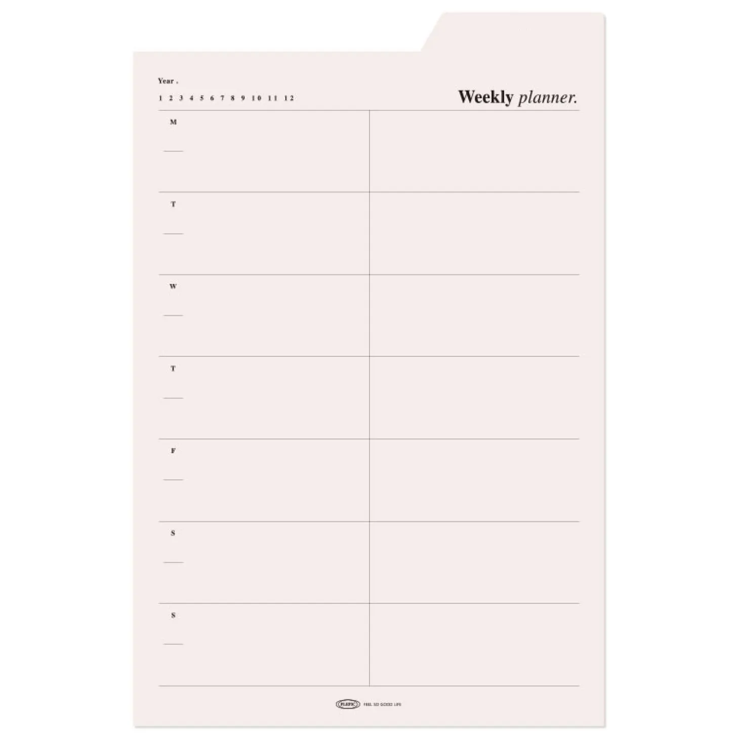 Large Schedule Index Sticky Note