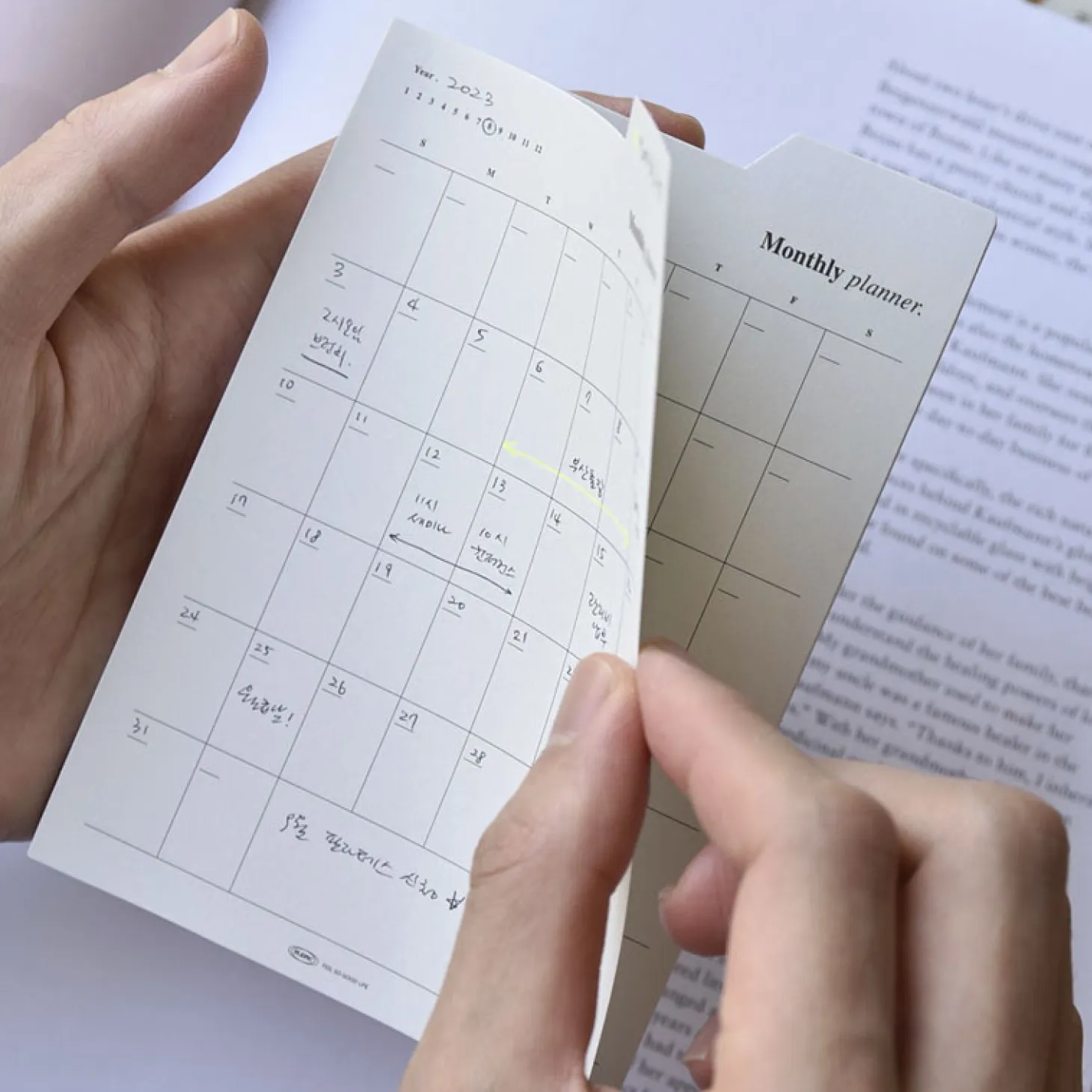 Large Schedule Index Sticky Note
