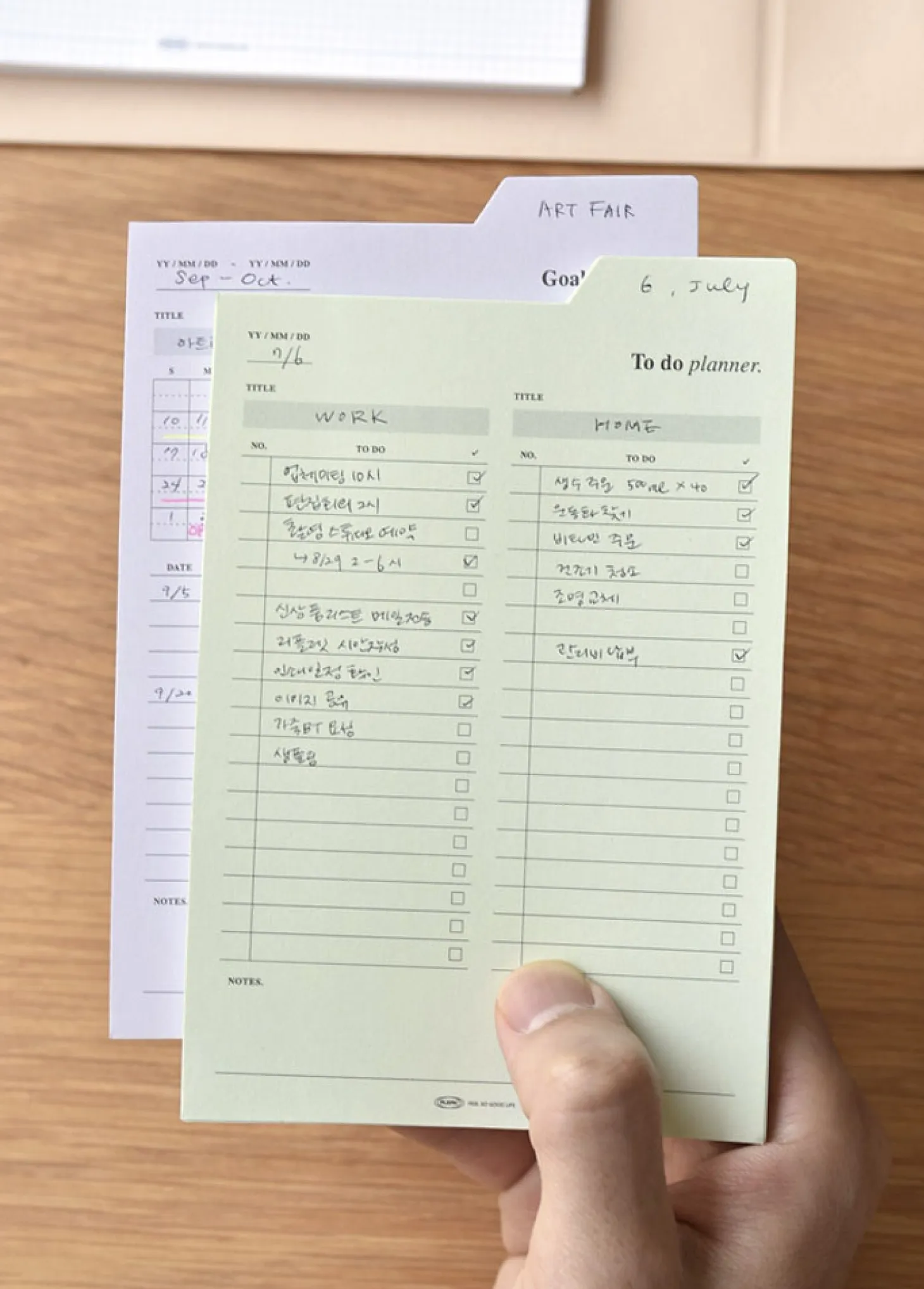 Large Schedule Index Sticky Note