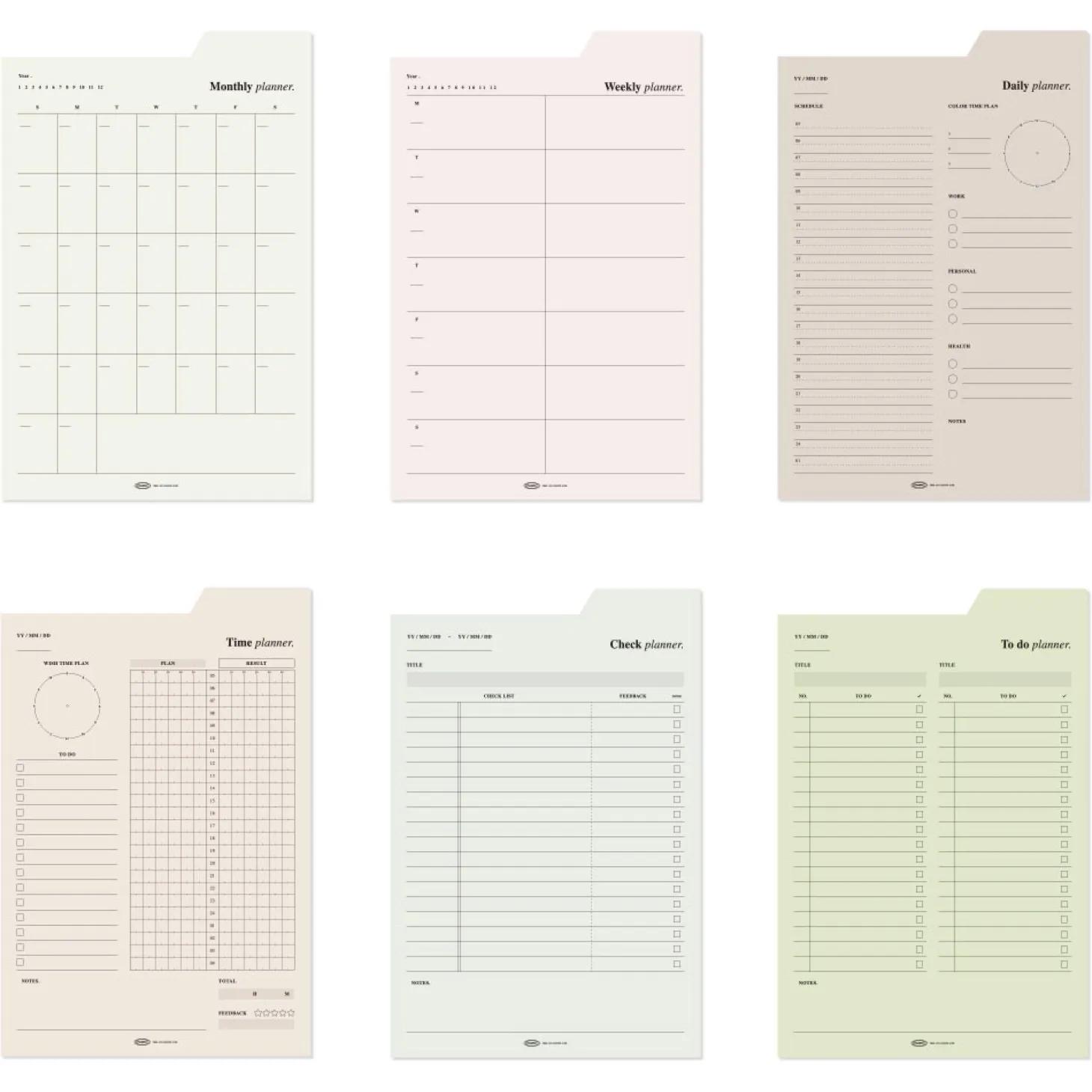 Large Schedule Index Sticky Note