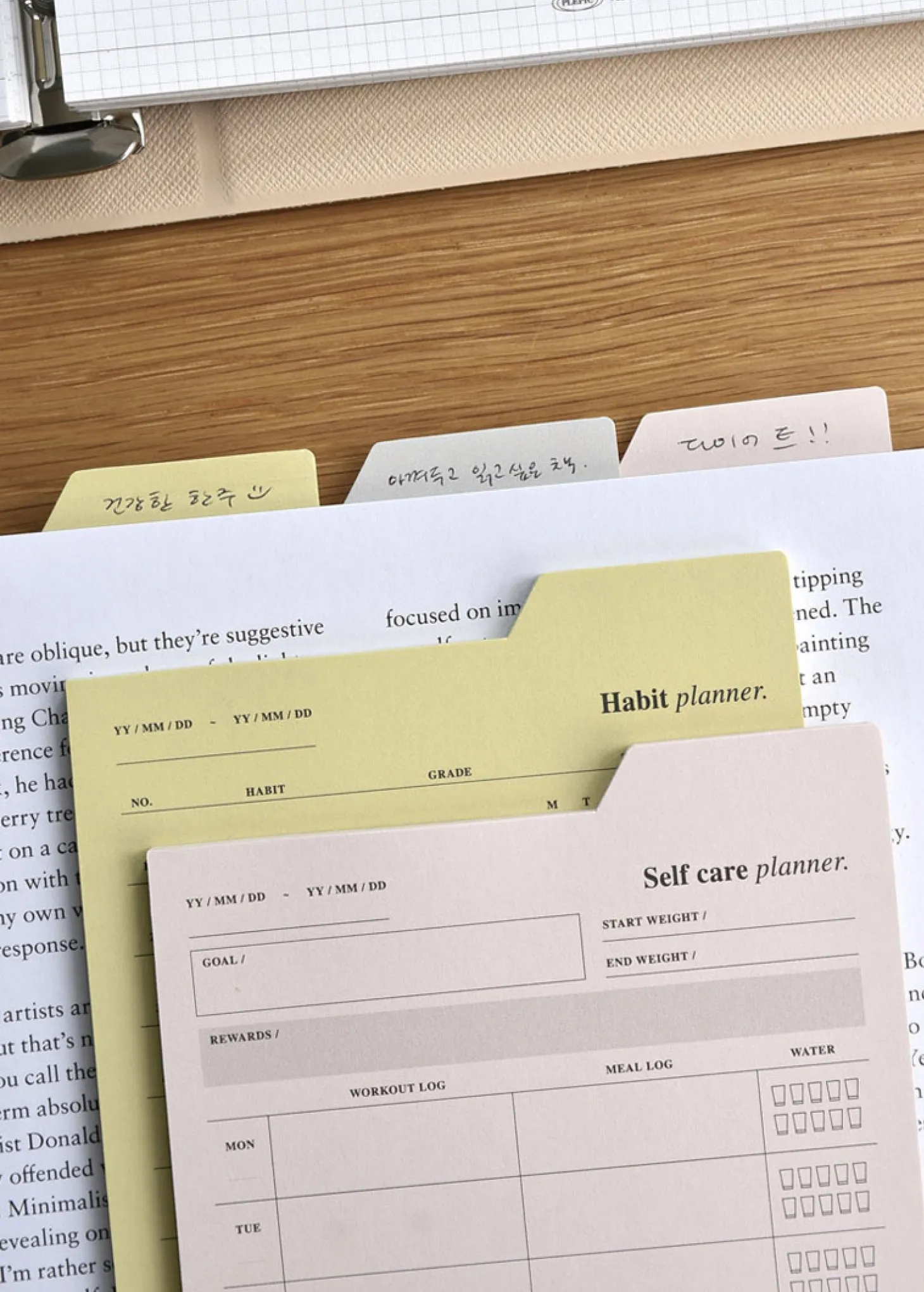 Large Schedule Index Sticky Note