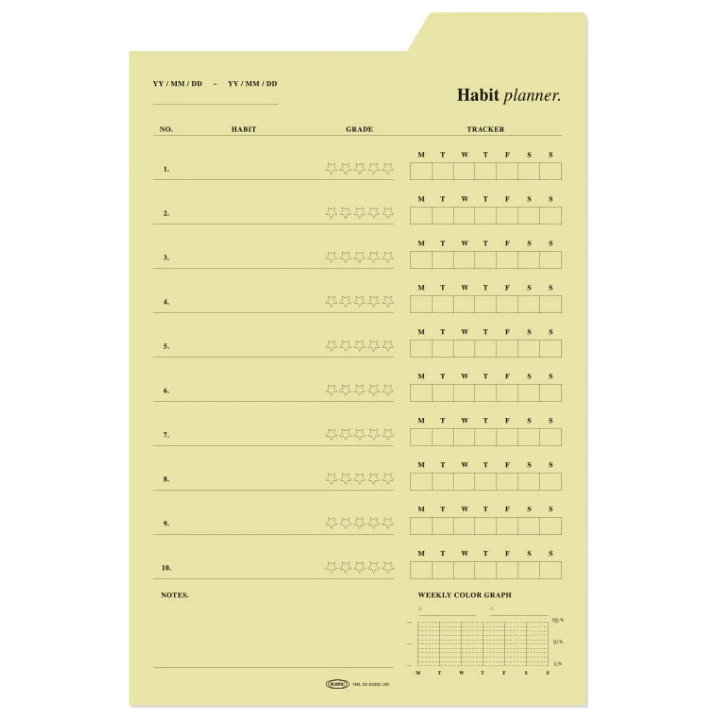 Large Schedule Index Sticky Note