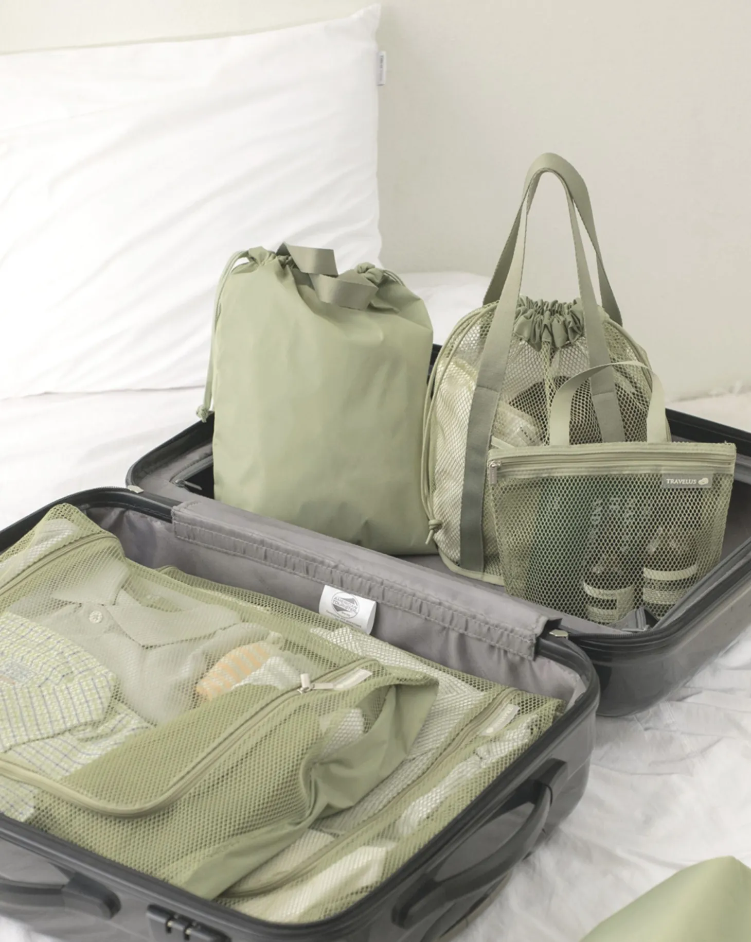 Large Travelus Drawstring Tote