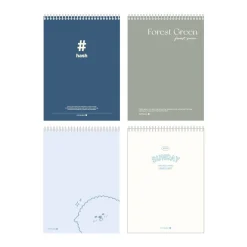 Large Typography Top Bound Lined Notebook