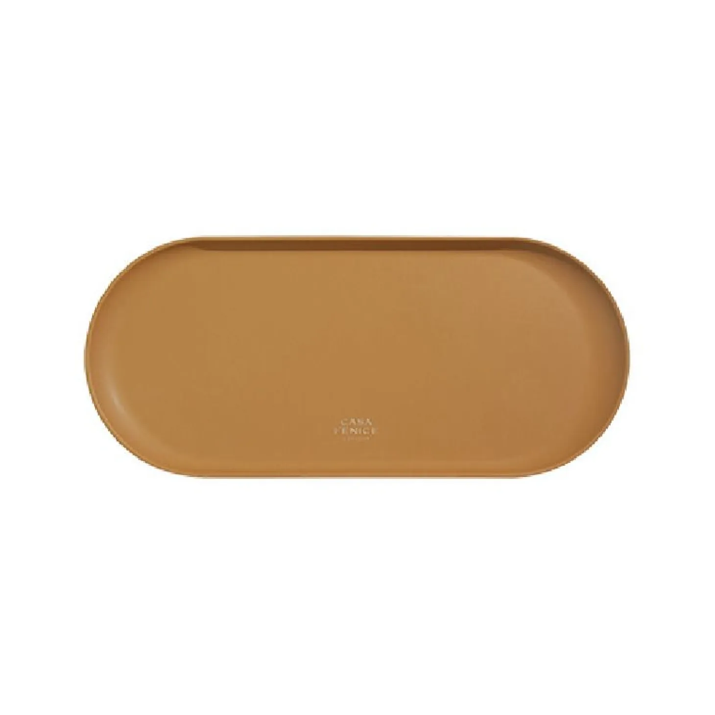 Large Vegan Leather Round Tray