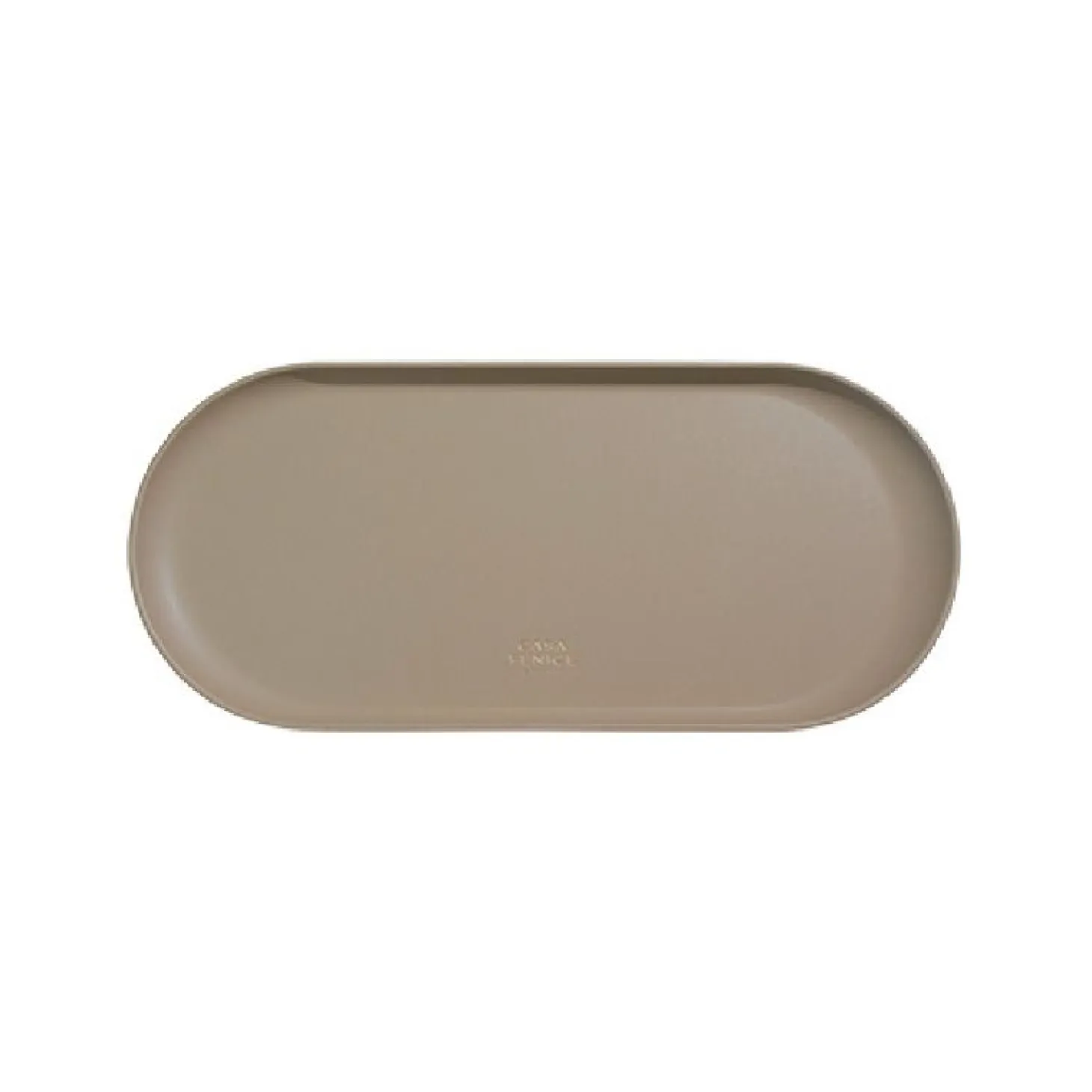Large Vegan Leather Round Tray