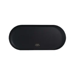 Large Vegan Leather Round Tray