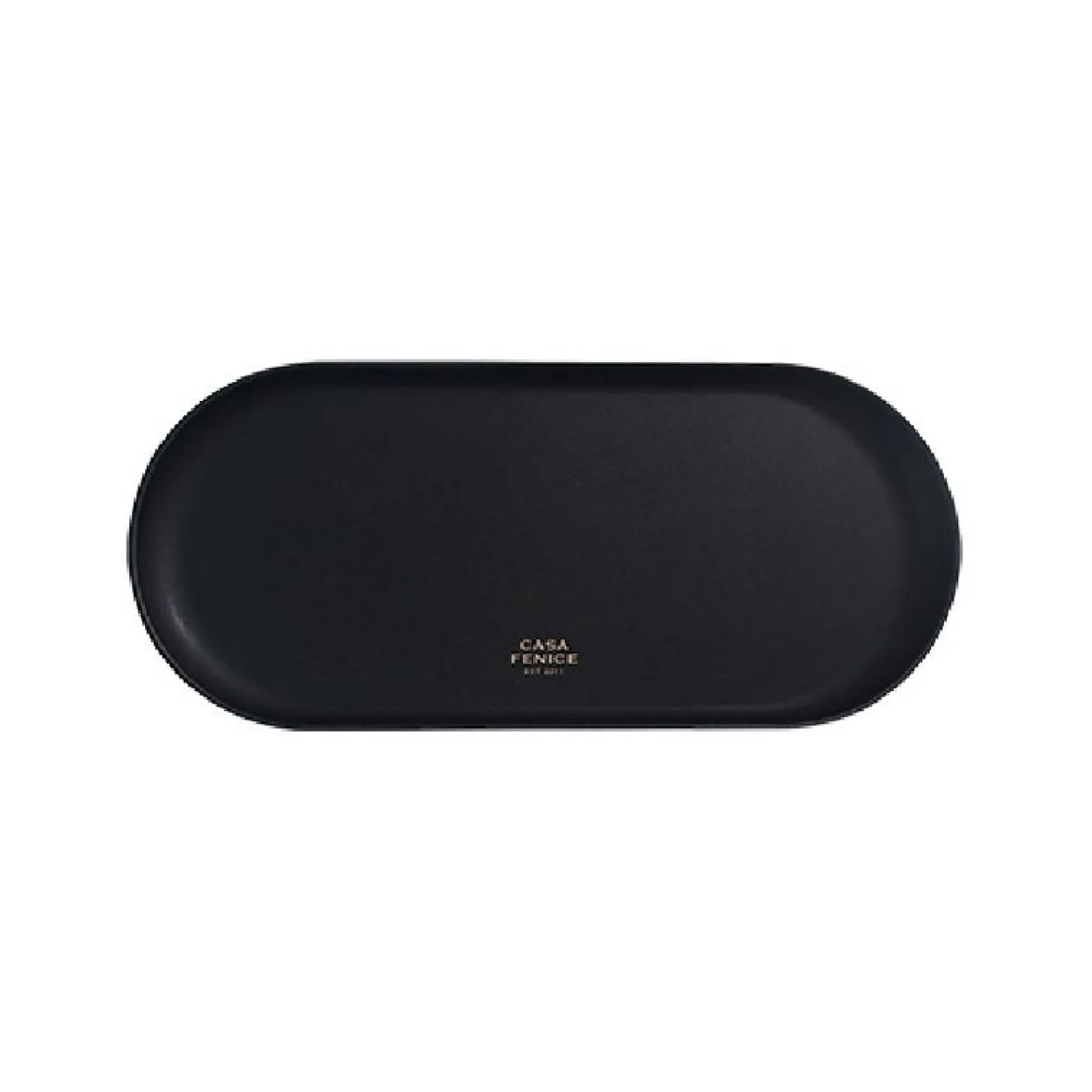 Large Vegan Leather Round Tray