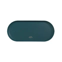 Large Vegan Leather Round Tray