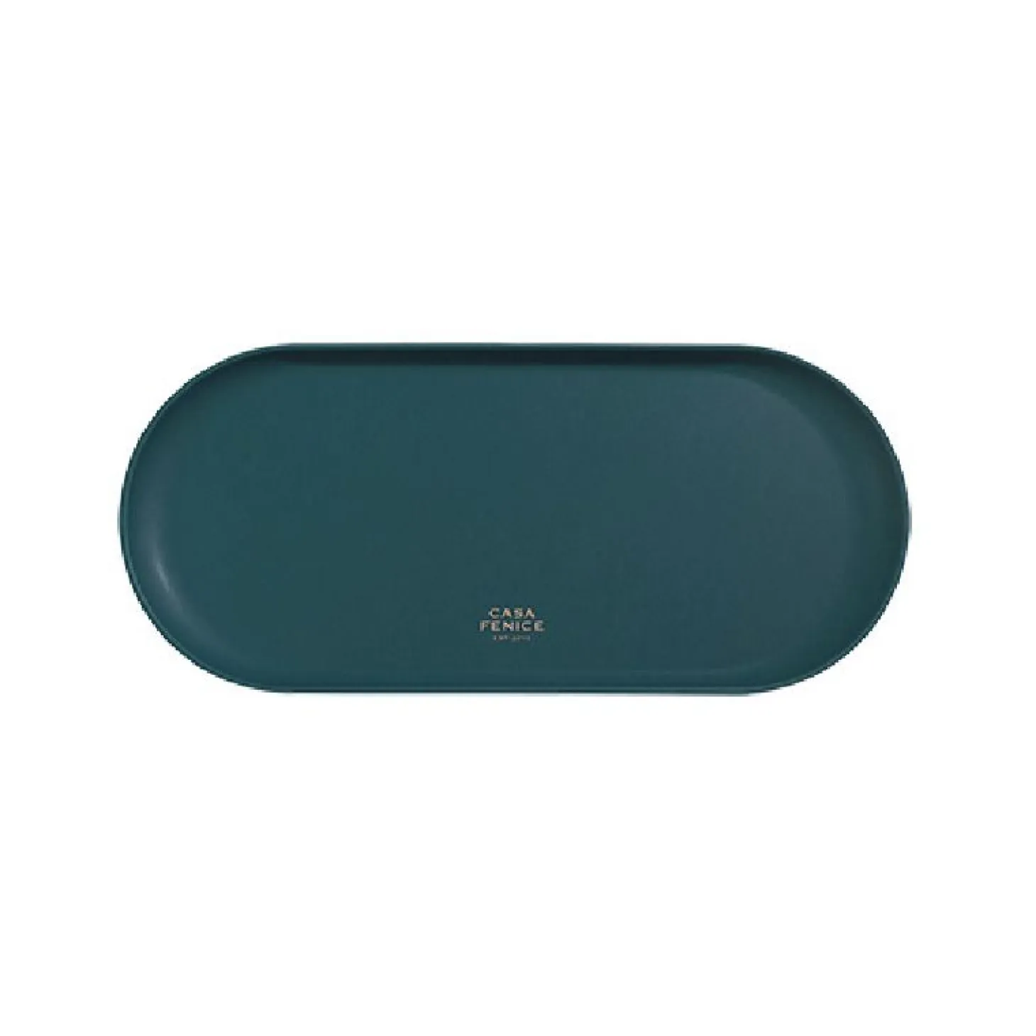 Large Vegan Leather Round Tray