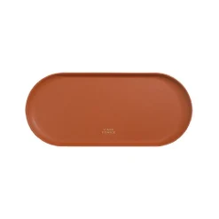 Large Vegan Leather Round Tray