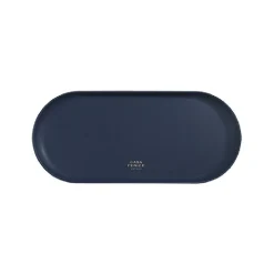 Large Vegan Leather Round Tray