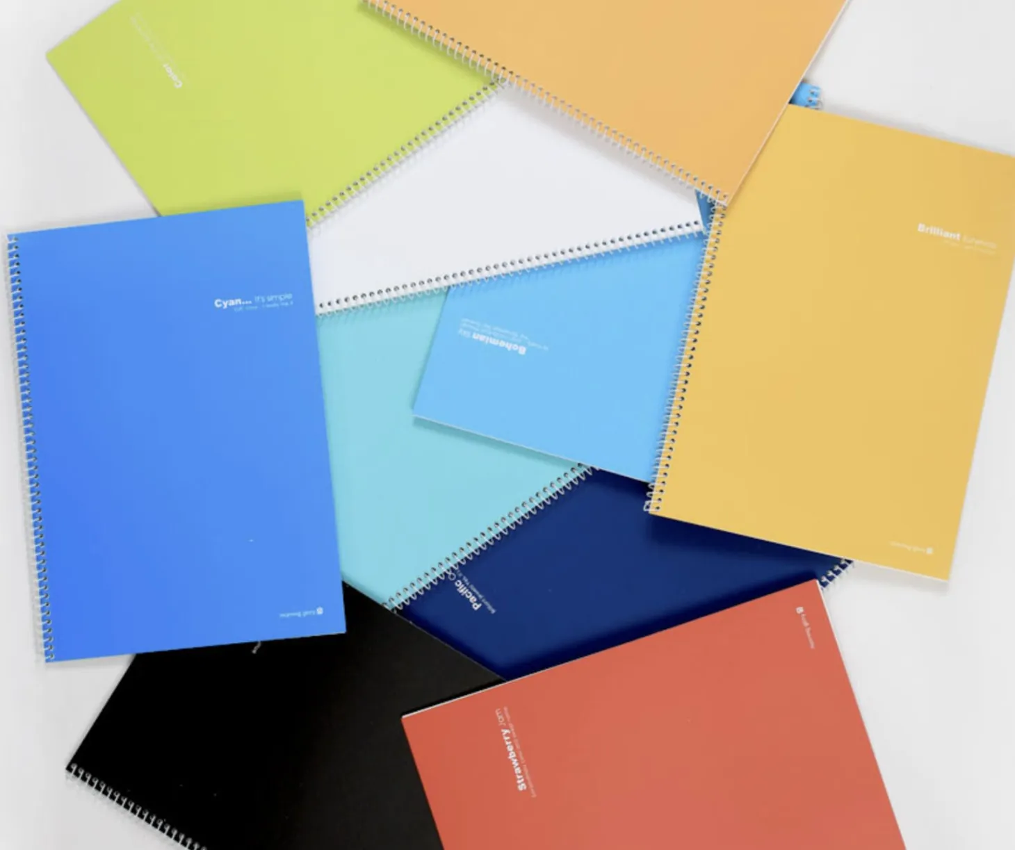 Large Vivid Spiral Lined Notebook