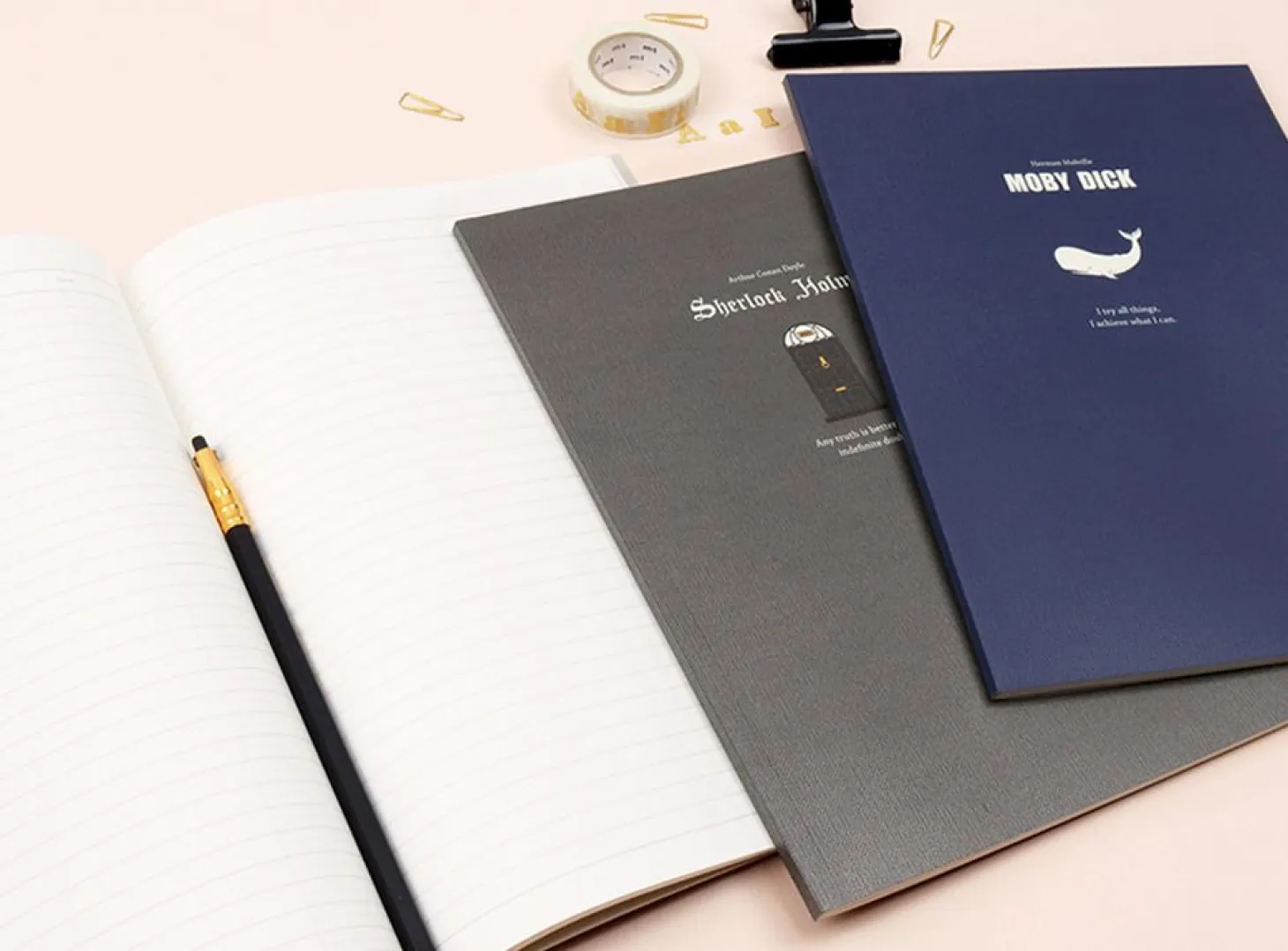 Large World Literature Lined Notebook