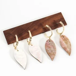 Leaf Mother of Pearl Earrings