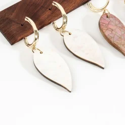 Leaf Mother of Pearl Earrings
