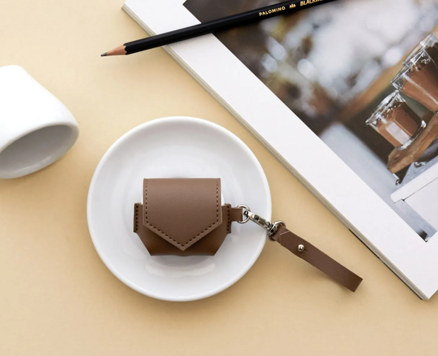 Leather AirPods 3 Pouch + Strap Set
