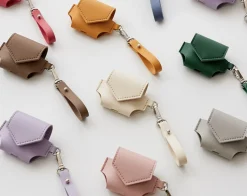 Leather AirPods 3 Pouch + Strap Set
