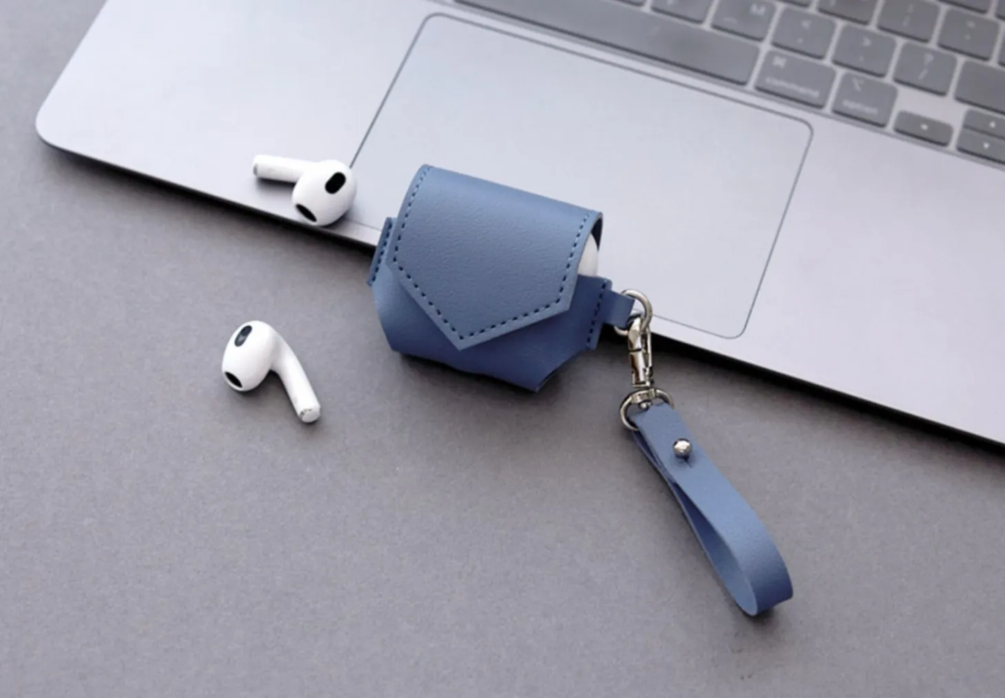 Leather AirPods 3 Pouch + Strap Set
