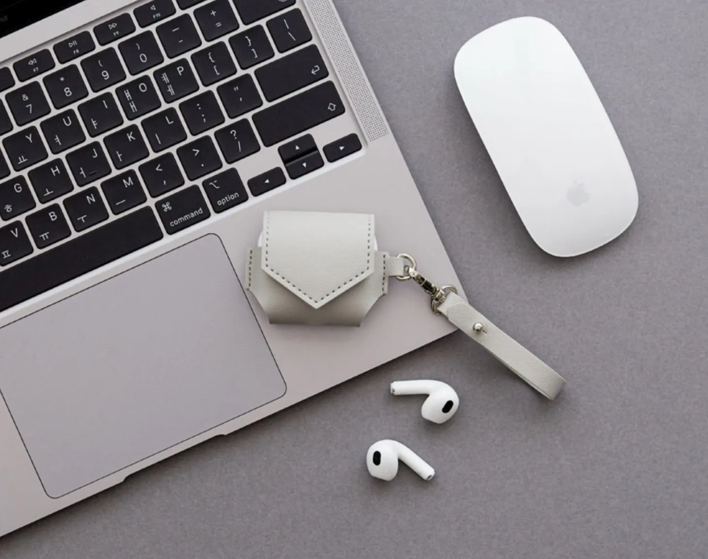 Leather AirPods 3 Pouch + Strap Set