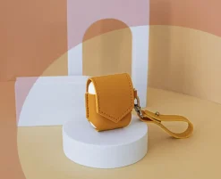 Leather AirPods Pouch + Strap Set