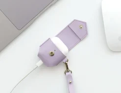 Leather AirPods Pouch + Strap Set