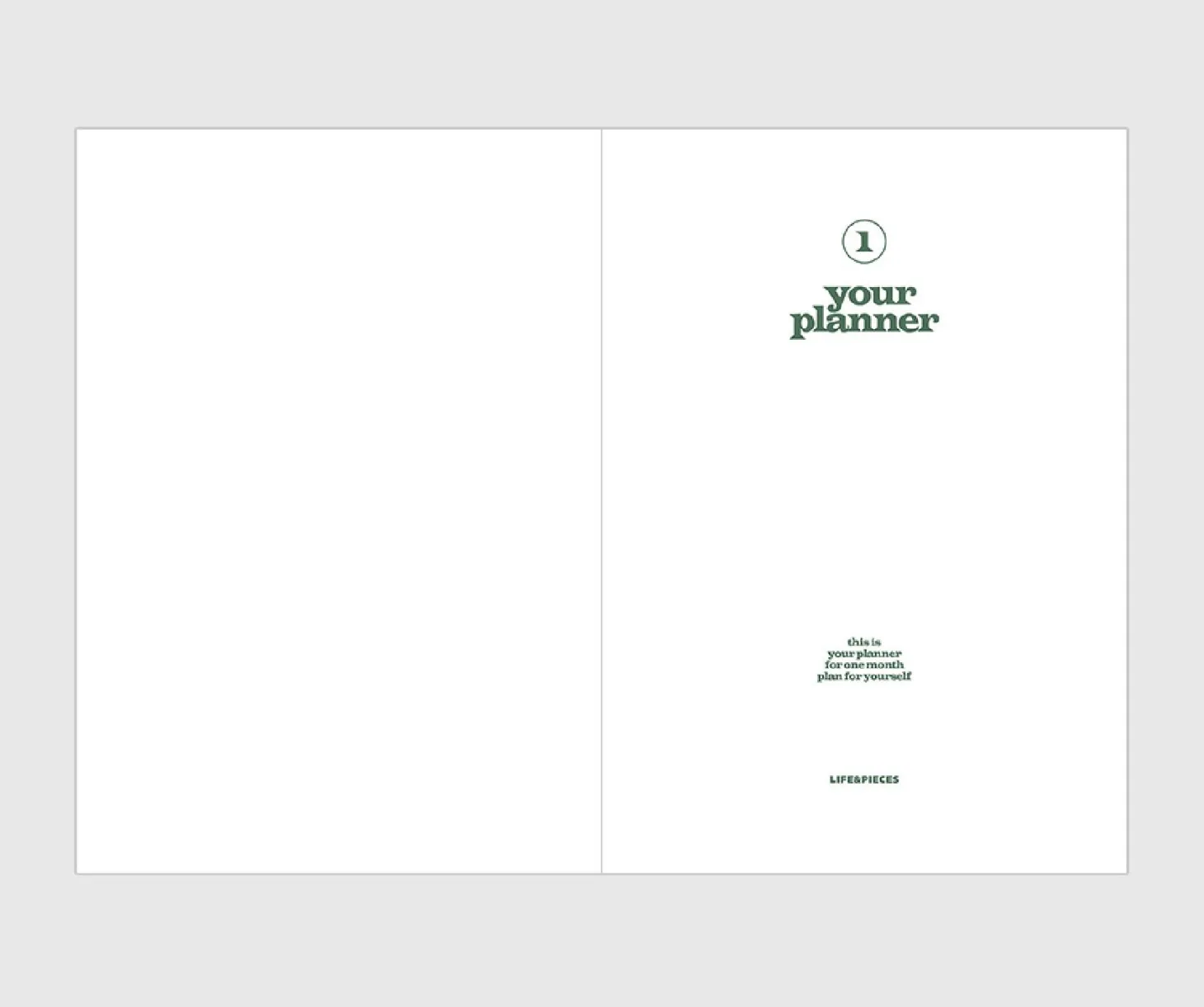 Life & Pieces Your Planner (1 Month)
