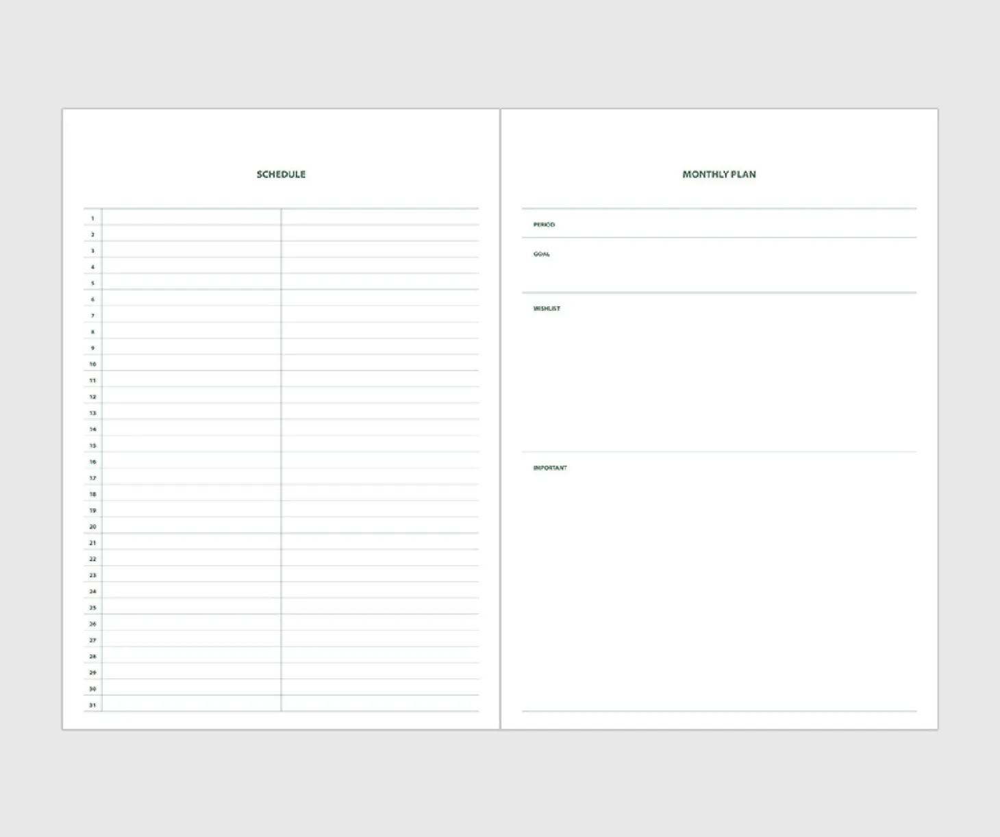 Life & Pieces Your Planner (1 Month)