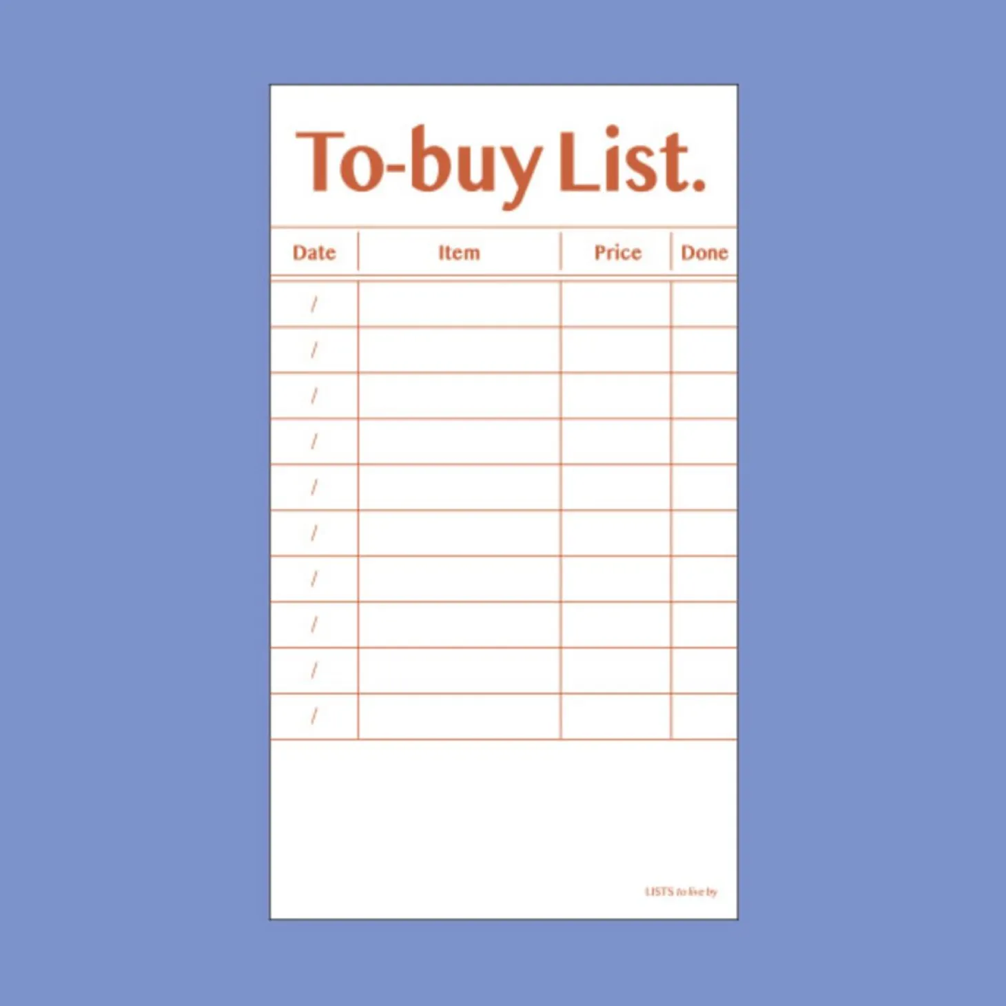 Live By Plan Memo Pad