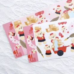 Love Delivery Bear Slim Sticker