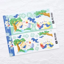 Lucky Blue Bird Slim Sticker