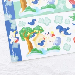 Lucky Blue Bird Slim Sticker