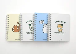 Lucky Friends Mini Spiral Lined Notebook v2