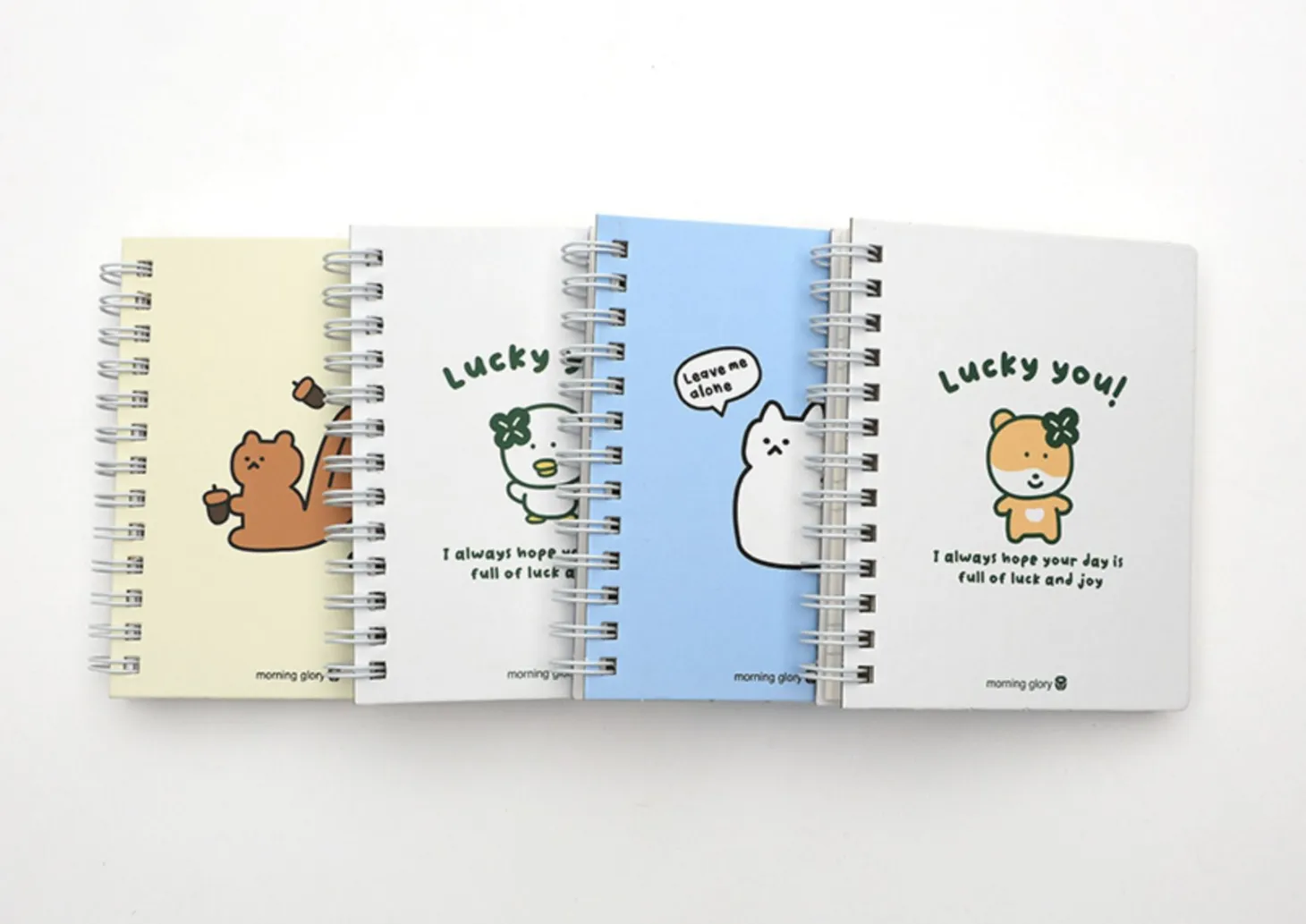 Lucky Friends Mini Spiral Lined Notebook v2