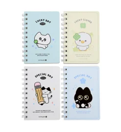 Lucky Friends Mini Spiral Lined Notebook