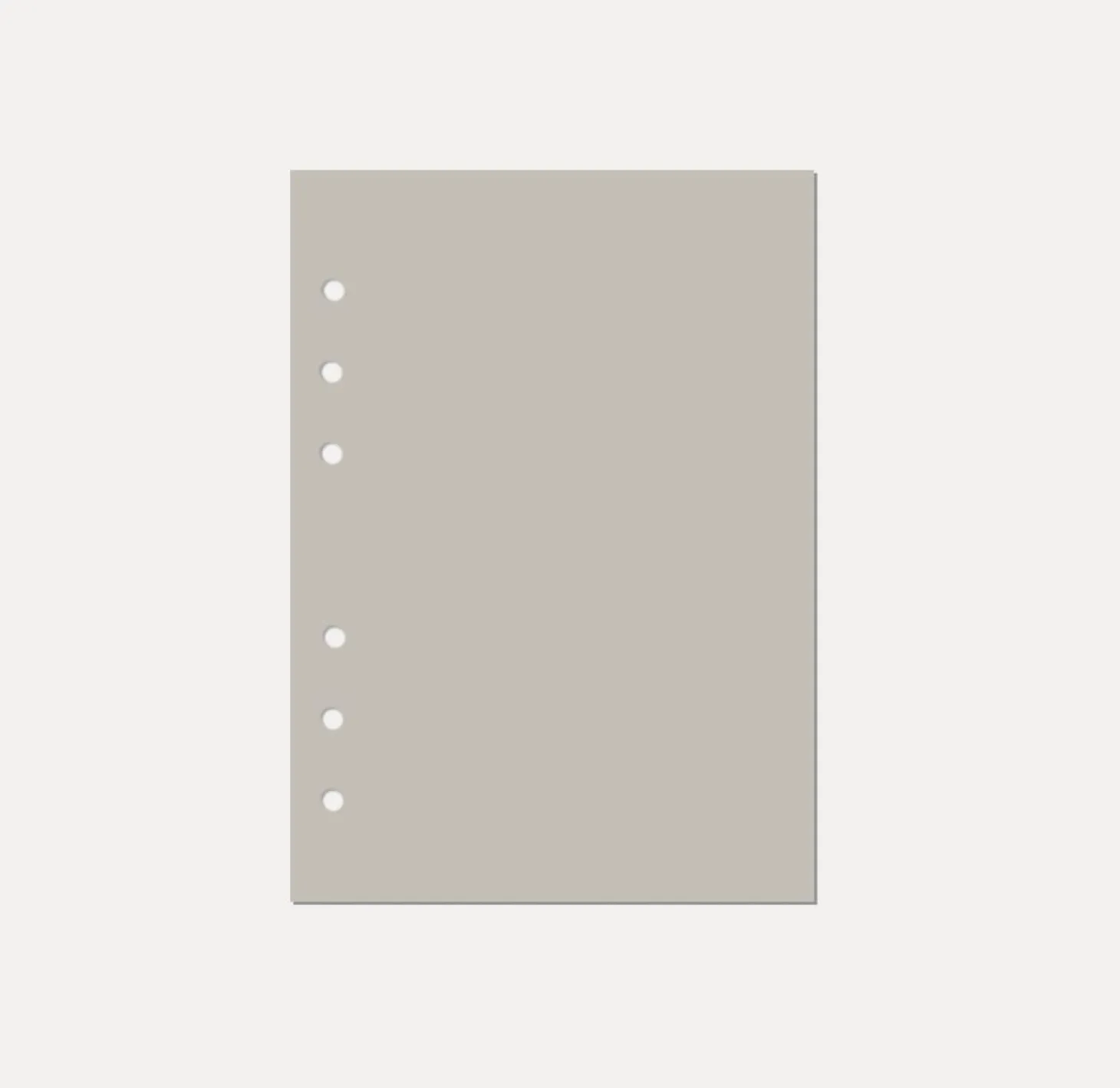 Magic Color 6 Ring A5 Plain Note Refill